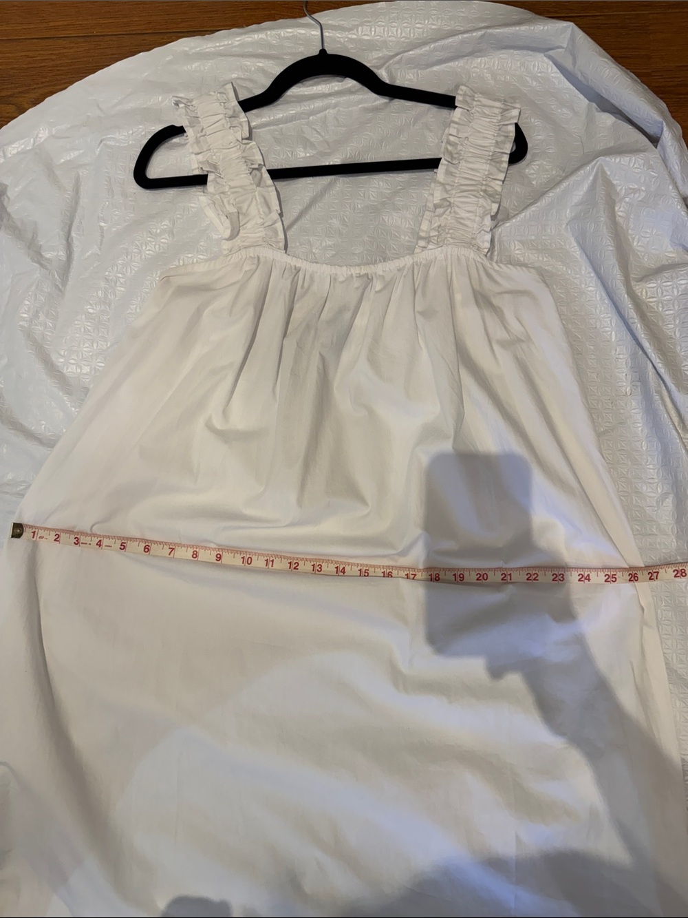 White Ruffle-Strap Maxi Dress - Picture 10 of 11